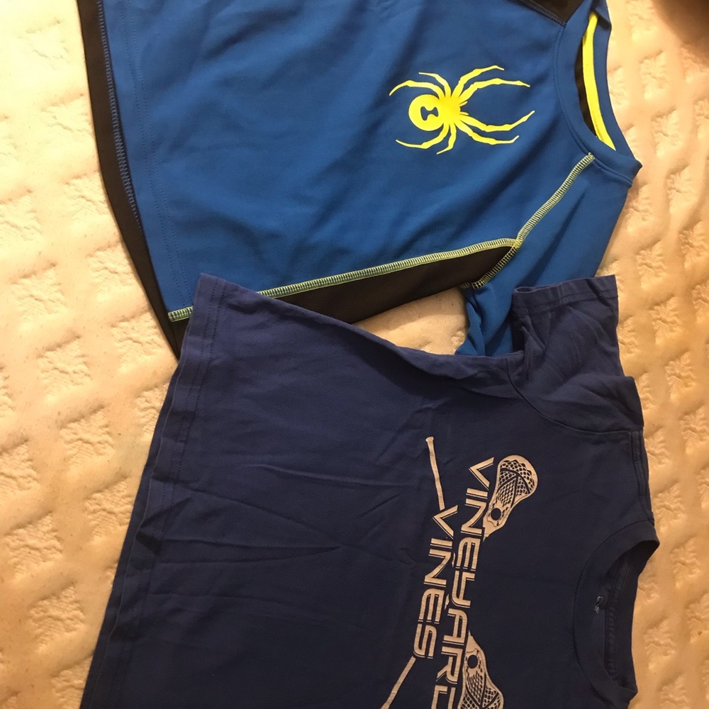 Vineyard Vines and Spyder brand shirts.